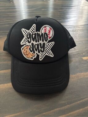 "Game Day" Black Trucker Hat
